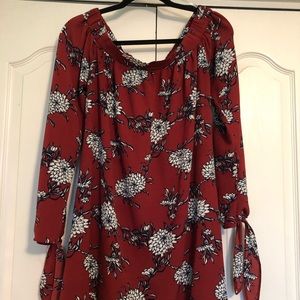 Women’s floral off the shoulder dress